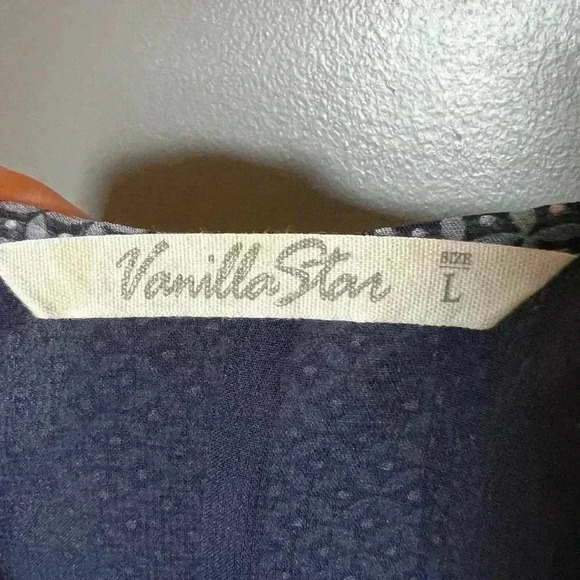 Boho Handkerchief Style Swing Style Spaghetti Strap Blouse Size L - Picture 3 of 3